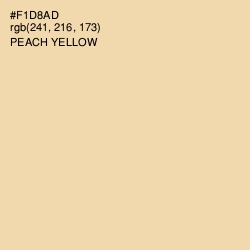 #F1D8AD - Peach Yellow Color Image